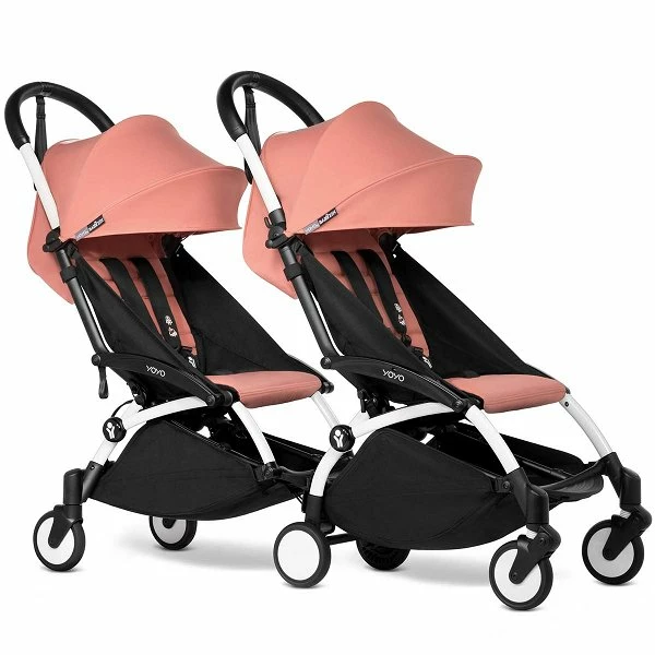 BABYZEN™ YOYO² Doppelbuggy Ginger Gestell White 1 BABYZEN™ YOYO² Doppelbuggy Ginger Gestell White