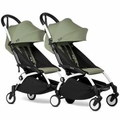 BABYZEN™ YOYO² Doppelbuggy Olive Gestell White
