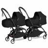 BABYZEN™ YOYO² Zwillingskinderwagen Black Gestell Black