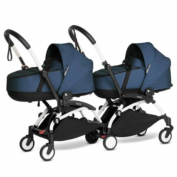 BABYZEN™ YOYO² Zwillingskinderwagen Navy Blue Gestell White 1 BABYZEN™ YOYO² Zwillingskinderwagen Navy Blue Gestell White