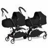 BABYZEN™ YOYO² Zwillingskinderwagen Black Gestell White
