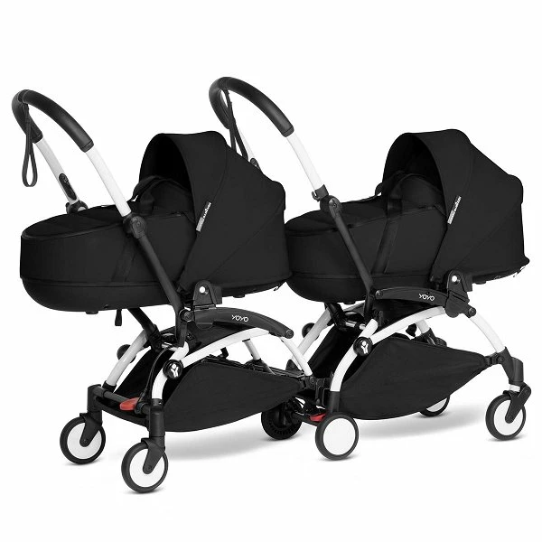 BABYZEN™ YOYO² Zwillingskinderwagen Black Gestell White 1 BABYZEN™ YOYO² Zwillingskinderwagen Black Gestell White