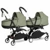 BABYZEN™ YOYO² Zwillingskinderwagen Olive Gestell White