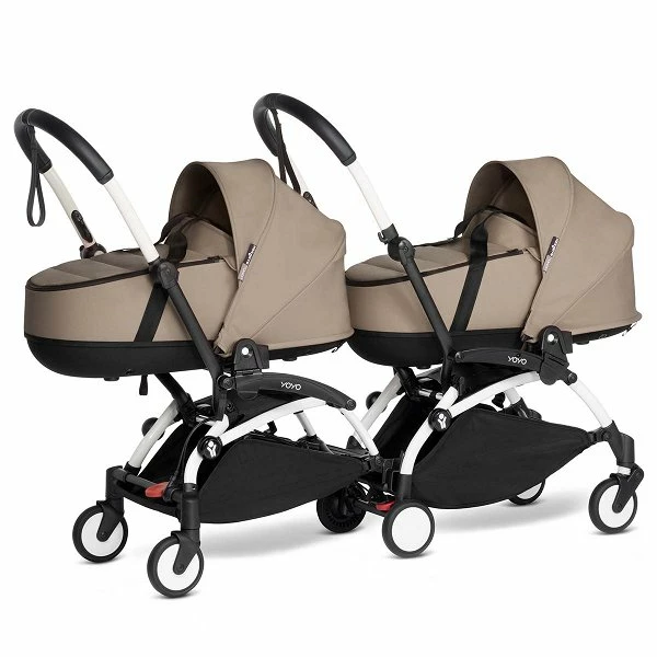 BABYZEN™ YOYO² Zwillingskinderwagen Taupe Gestell White 1 BABYZEN™ YOYO² Zwillingskinderwagen Taupe Gestell White