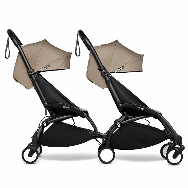 BABYZEN™ YOYO² Doppelbuggy Taupe Gestell Black 2 BABYZEN™ YOYO² Doppelbuggy Taupe Gestell Black – Bild 2