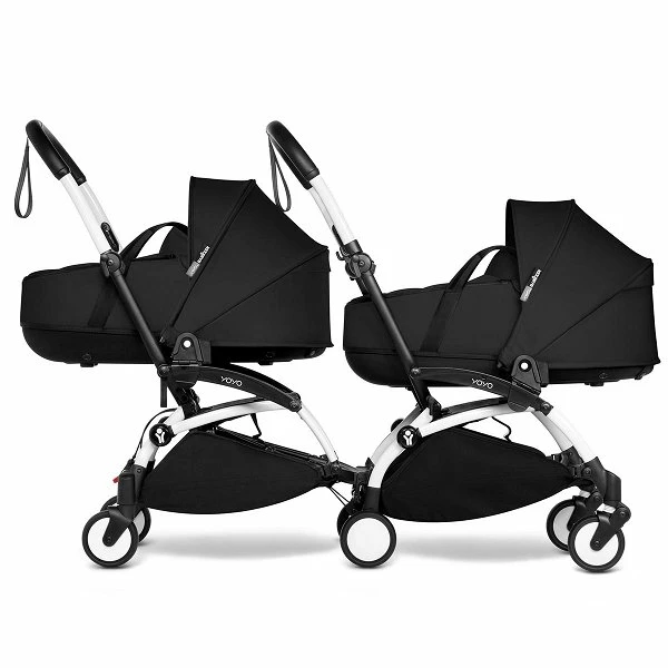 BABYZEN™ YOYO² Zwillingskinderwagen Black Gestell White 2 BABYZEN™ YOYO² Zwillingskinderwagen Black Gestell White – Bild 2