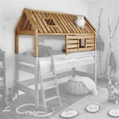 Relita TOM's Holzhütte Aufbau Für Eliyas Und Kim Ohne Rutsche Buche Massiv Natur Geölt