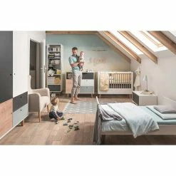 VOX Concept Baby Babyzimmer 70x140 Oak White/grey/graphite