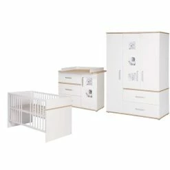 Roba Pia Kinderzimmer Mit Breiter Wickelkommode 3-türiger Schrank